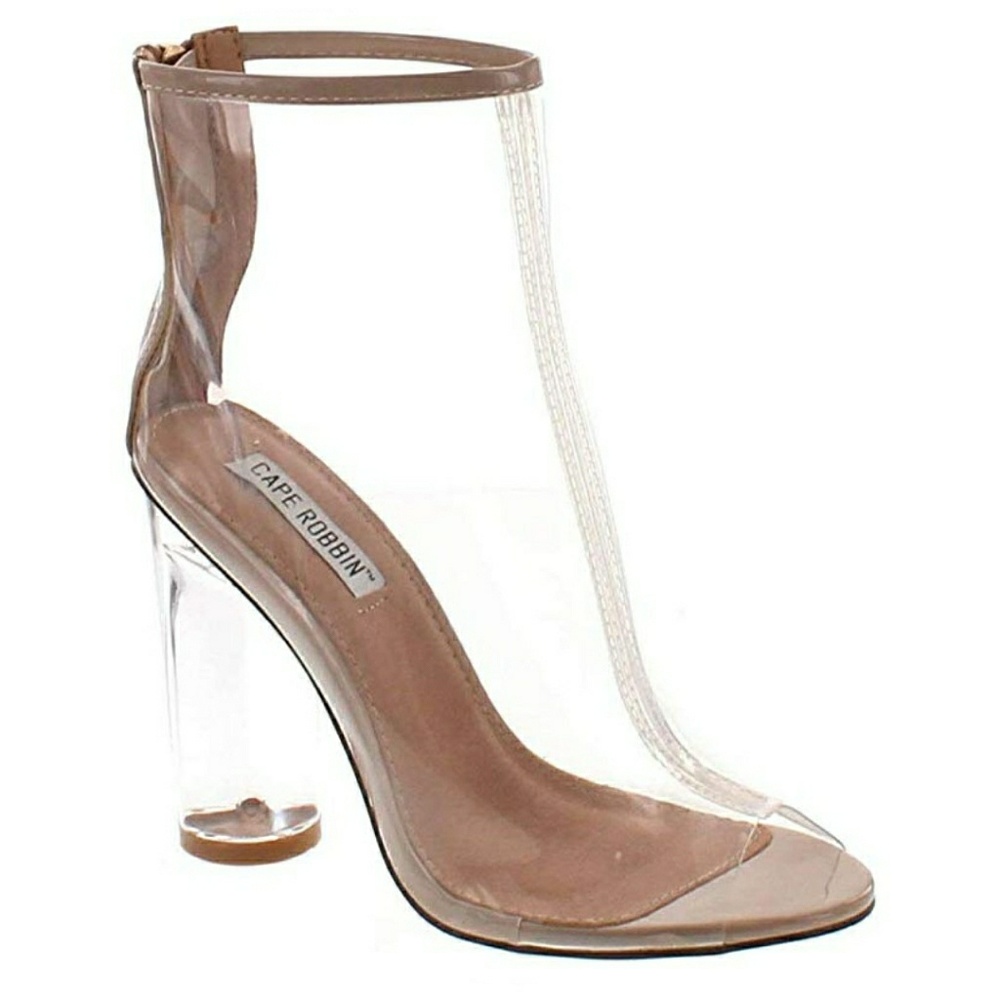 Transparent Cape Robbin Heels